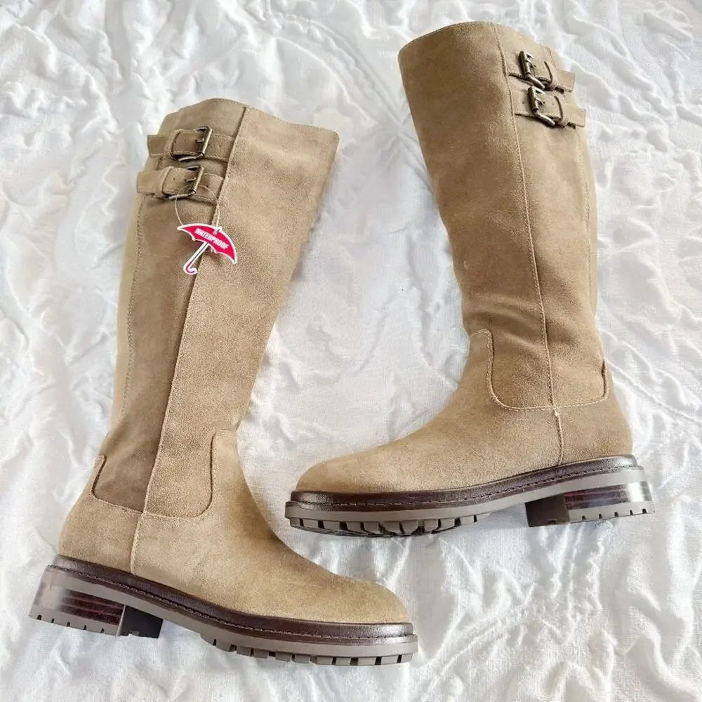 Blondo Reagan Waterproof Knee High Lug Boot Size 6.5 New